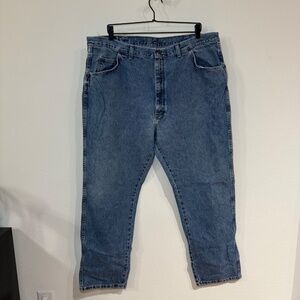 Wrangler Relaxed Fit Jeans Men's Size 42 Blue Denim Classic Western Casual